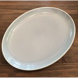 RUSSELL WRIGHT IROQUOIS CASUAL ICE BLUE OVAL SERVING PLATTER  MCM MID CENTURY